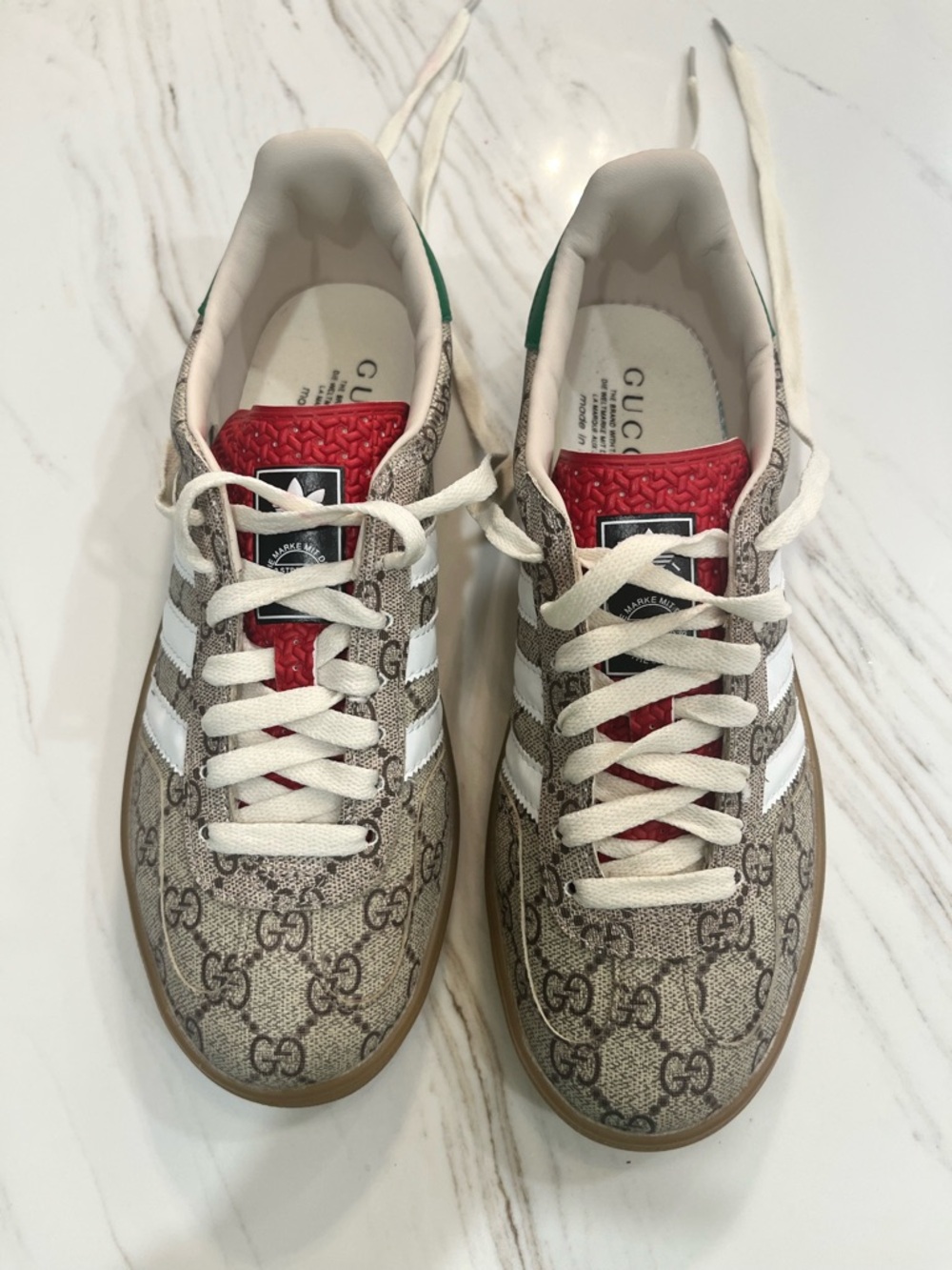 Gucci x Adidas Gazelle GG Monogram Sneakers Mens 9 NWB AUTHENTIC